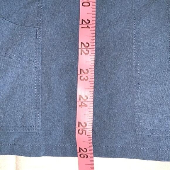 Greys Anatomy By Barco Womens Scrub Top XS Blue Short Sleeve Pockets 77% Polyest - Picture 6 of 6